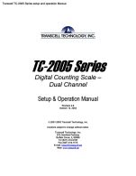 TC-2005 Series setup and operation